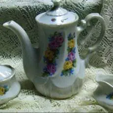 Hand-painted tea set