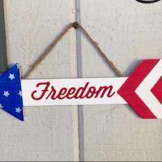 Freedom wood sign