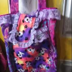 Purple puppies shopping bag