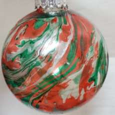 Marble hydro dipped ornaments-2.5 inch