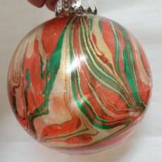 Marble hydro dip ornament-4 inch