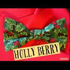 Christmas Holly Bow Tie (Size Mini)