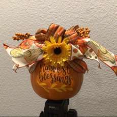 Decorated artificial pumpkin #5