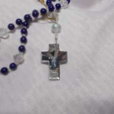 Blue and Crystal Prayer Beads, Rosary