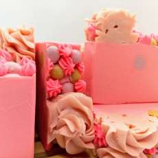 Strawberries and Champagne Artisan Soap, Handmade Soap