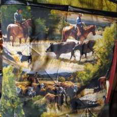 Cattle roundup shopping bag