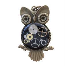 Steampunk Owl in Antique Bronze