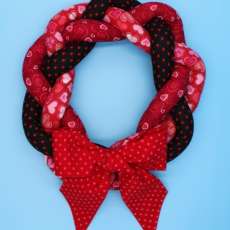 Handmade braided heart wreaths
