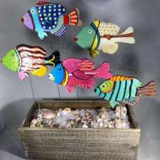 Hand painted fish accent light
