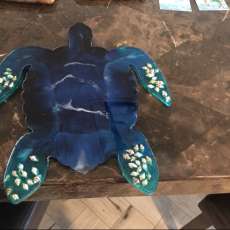 Blue epoxy turtle