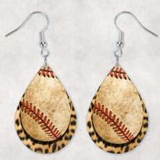2.5" Double Sided Baseball Statement Earrings