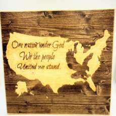 Engraved Wood, Rustic Décor, Custom Engraved, 15x16"