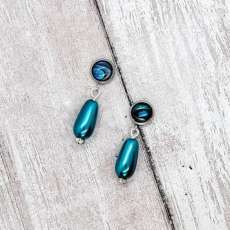 The Daphne Pearl Drop Earring - Turquoise