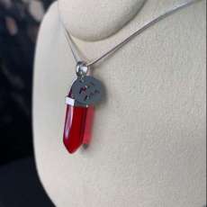 Cherry Red Chakra Stone- Zodiac Sign Necklace