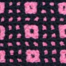 Crocheted Weave - Rosebud Plaid Pattern