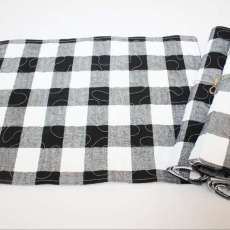 Black and White Gingham Quilted Placemats