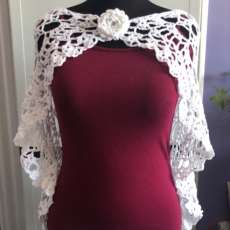 Women’s Cotton Bridal Shawl With Floral Pin
