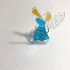 fused glass candle holder Angel