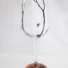 Halloween Hand Painted Wine Glass
