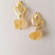 GOLD TONE WITH NATURAL CITRINE