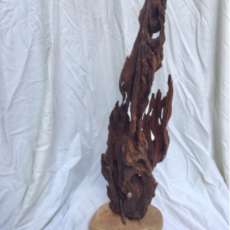 Hand carved wooden flame