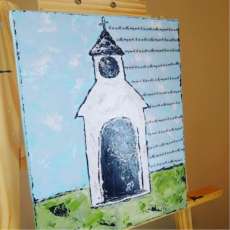Gallery Canvas Church Palette Knife Painting
