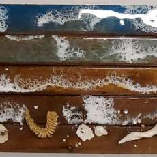 Wooden Plaque - Ocean Scene