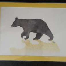 12X16 Giclee print The Honey Bear