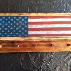 American flag coat rack