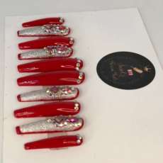 Red Diamond - Press on Nails
