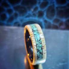 Antler Ring with Inlay
