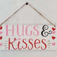 Hugs and Kisses Wood Plank
