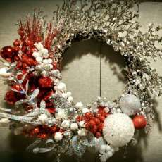 Silver glitter wreath