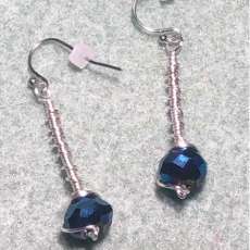 Simple Earrings with Spherical  Beads