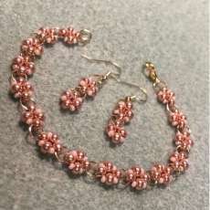 Diamond Chain Bracelet and Earring Set