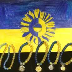 Support Ukraine Beaded Charm Bracelets
