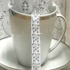 Embellished fine china teacups