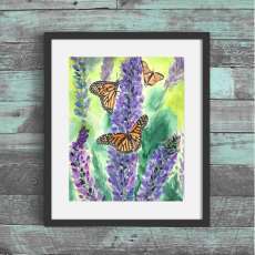 Lupines And Butterflies