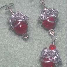 Helm Weave Pendant and Matching Earrings