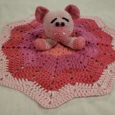 Pink Pig Lovey Blanket
