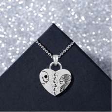 Jack and Sally Heart Pendant