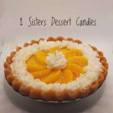 Peach Pie with Whip Cream Candle
