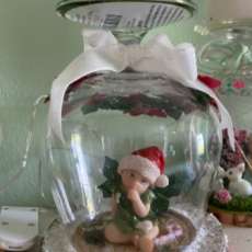 Baby Santa Wineglass Candle