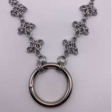 Steel ring Byzantine Diamond choker