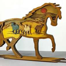Wooden Horse - 6 wood layered
