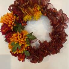 Fall Burgundy theme wreath