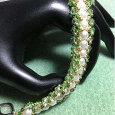 Flat Spiral Bracelet with Toggle Clasp