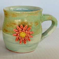 Handmade 3D flower mug