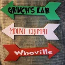 Grinch Arrows ~ Whoville, Mt. Crumpit, Grinch's Lair Arrows