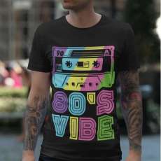 80'S VIBE CASSETTE adult t-shirt